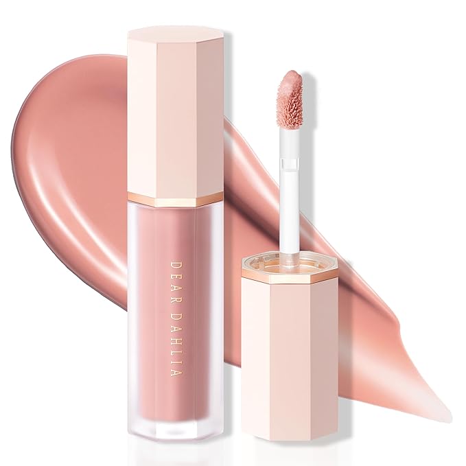 DEAR DAHLIA Petal Drop Liquid Blush (Barely) - Natural Dewy Glow Serum Blush, Buildable & Blendable, Sheer Watercolor Finish, Vegan Korean Makeup for Cheeks, 0.14 oz