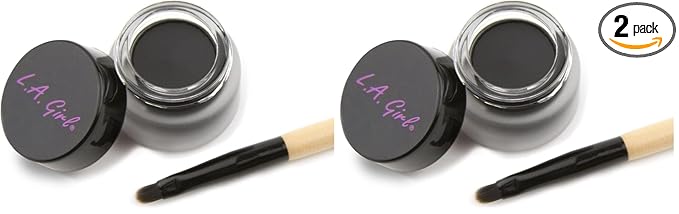 L.A. Girl Gel Liner Kit, Very Black GEL722 (Pack of 2)