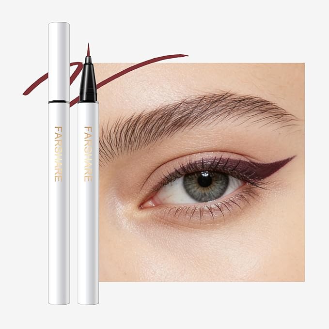 Ultra Fine Liquid Eyeliner Pencils- Slim Felt Tip for Precise Eye Lines, Waterproof, Smudge Proof & Quick-Drying, Winged Liner and Inner Corner. Long Lasting All Day Makeup, Smooth & Lightweight.