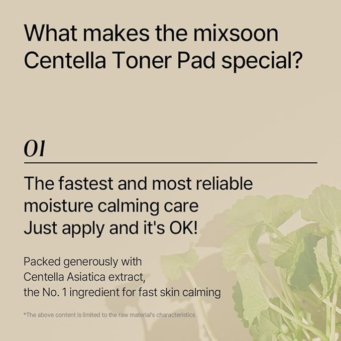 mixsoon Centella Asiatica Toner Pad-Soothing, Hydrating and Balancing Facial CICA Pads, Gentle Daily Care for Sensitive, Calm Skin 180ml / 6.08 fl.oz. (120 Sheets) Korean Glass Skin Care