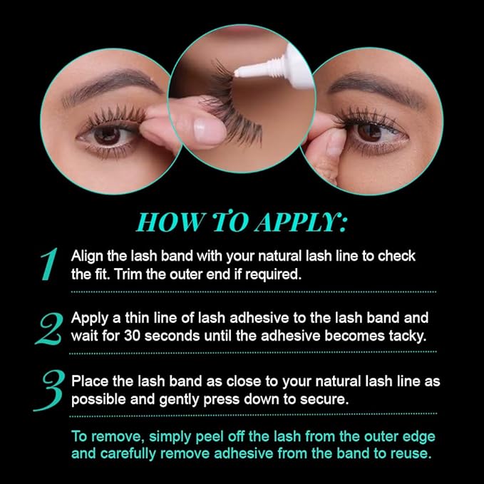 Ardell Natural False Eyelashes, Luckies Style - Black, Lightweight, Reusable Strip Lashes, 4 Pack