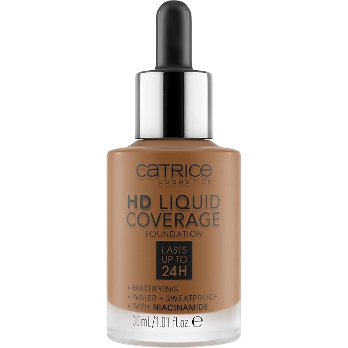 Catrice | HD Liquid Coverage Foundation | Flawless, High Coverage | Vegan & Cruelty Free (090 | Espresso Beige)