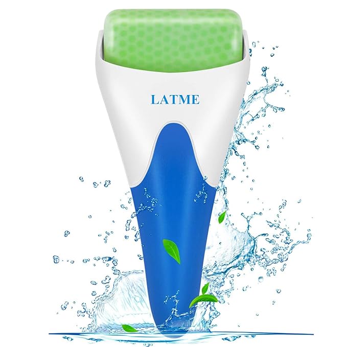LATME Ice Roller for Face Eyes,Womens Gifts,Face Massager Roller Puffiness Migraine Pain Relief and Minor Injury (Green)