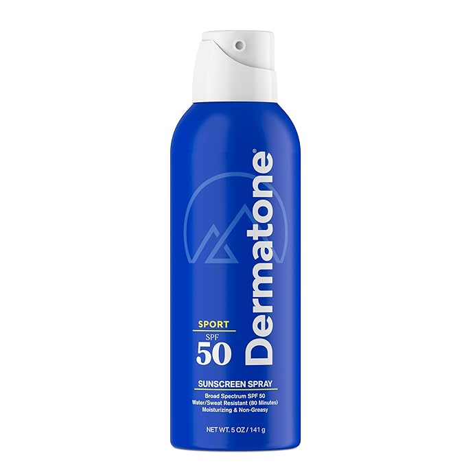 Dermatone Sport Sunscreen Spray SPF 50 | Broad Spectrum, Moisturizing, Water-Resistant | With Vitamin C, Aloe & Vitamin E | Oxybenzone & Octinoxate Free - Hawaii Act 104 Compliant | 5oz