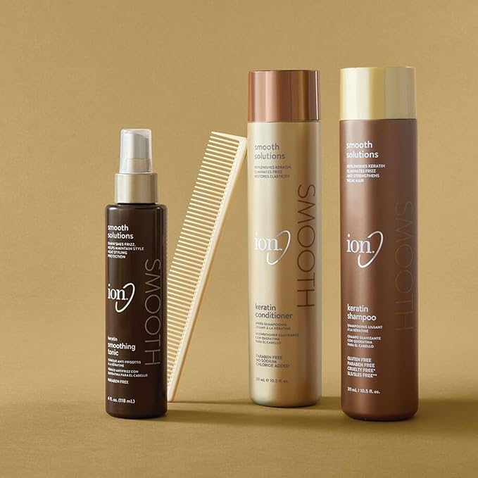 ion Keratin Smoothing Conditioner, Sulfate free, eliminates frizz and strengthens, 33.8 oz