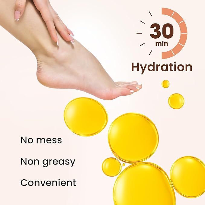 6 Pack Moisturizing Foot Mask for Dry Cracked Feet, Restoring & Hydrating Socks with Lavender, Shea Butter, Jojoba Oil & Vitamin E, Feet Mask for Women & Men Foot Care