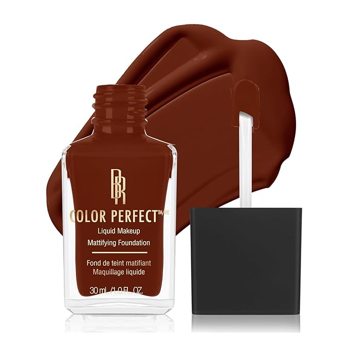 Black Radiance Color Perfect Liquid Full Coverage Foundation Makeup, Clove, 1 Ounce