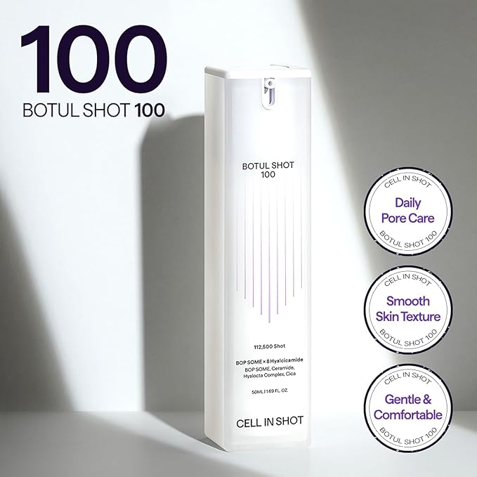BOTUL SHOT 100 - Korean Microneedling Skin Booster with Centella Asiatica, Hyaluronic Acid and BOP SOME for Daily Pore Tightening, 1.68 fl.oz (50 ml)