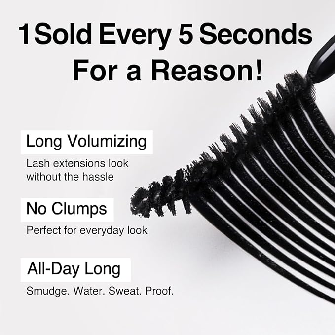 CLIO Kill Lash Superproof Mascara, Waterproof Curling Mascara with Elastic Brush, Root-Lifted Definition, Smudge-Resistant Long Wear, Natural Clean Lash Finish (010 Sharp Curl)