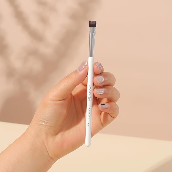 Albeaut Flat Eyebrow Concealer Brush, Eyeliner Definer Makeup Brush Winged Liner for gel powder products (188 flat definer)