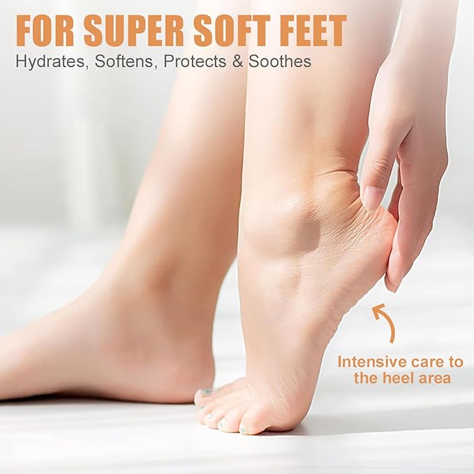 Grospe Honey Foot Cream for Extremely Dry, Cracked Skin,Deeply Moisturizing Foot & Hand Balm,Fast-Acting Repair for Rough Heels, Knees, Elbows & Hands for Women & Men - 1.41 oz