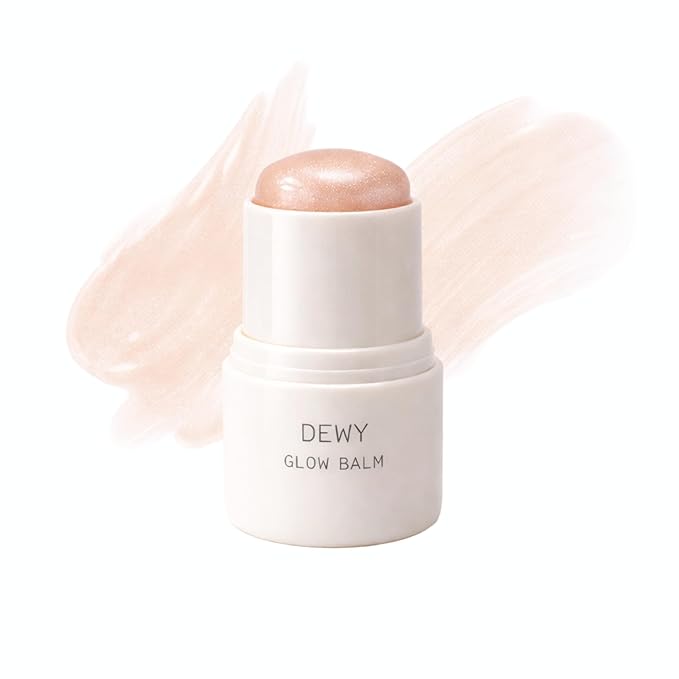 Glow Balm Highlighter – Glass Skin Dewy Balm, Cream Face Highlighter with Plant-Based Squalane, Hydrating Glow for Natural Radiant Finish