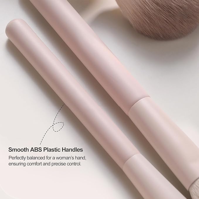 Kingtree Travel Makeup Brush Set, 13PCS Professional Makeup Brushes with Pouch, Portable Travel Makeup Brushes for Girls, Easy-taken Full Face Cosmetic Brushes for Beginners