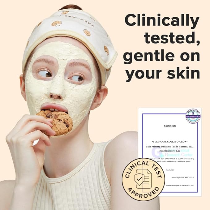 I DEW CARE Wash Off Face Mask Set - How Dough I Look | Headband, Skin Care Set for Girls & Teens, Hydrating & Soothing, Deep Cleansing, Hyaluronic Acid, Stocking Stuffers, Gifts For Women, 3.38 Oz
