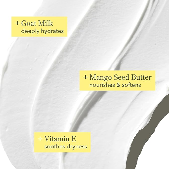 Beekman 1802 Whipped Body Cream – Rich Body Butter & Moisturizing Body Cream, Goat Milk Lotion, Shea Butter & Vitamin E, Hydrating Body Moisturizer for Dry Skin - Glacial Mint & Eucalyptus 8 oz