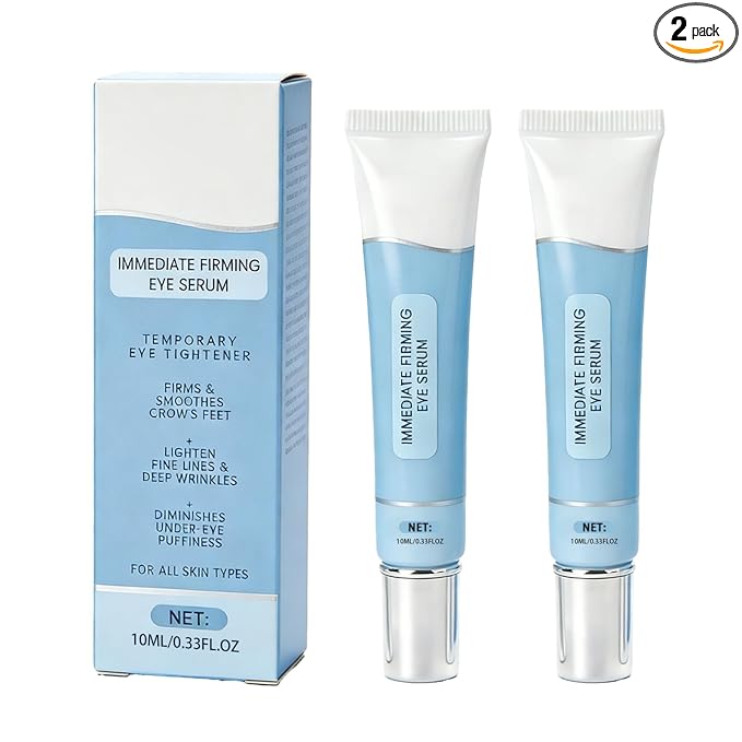 Instant Firming Eye Serum,Visibly Reduces Under-Eye Bags, Wrinkles, Dark Circles, Fine Lines & Crow's Feet Instantly,Anti-Aging Formula for Under Bags and Wrinkles,10ml（2PCS）