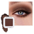 Dark Brown Matte Eyeshadow Singles Makeup for Older Women, Coffee Mocha Cocoa Chocolate Brown Cream Single Matte Eye Shadow PaletteHigh Pigment Waterproof Monochrome Mini Eyeshadow Palette