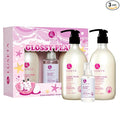 Luseta Glossy Pearl Trio Hair Care Set Smoothing & Moisturizing Shampoo and Conditioner Hydrating Hair Oil Detangle,Nourish Strands Add Shine