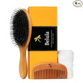 Premium Boar Bristle Hair Brush for Thick Hair Set. Hairbrush for Women With Thick, Long or Curly Hair. Restores Hair's Shine and Health. Comb, Travel Bag & Spa Headband Included