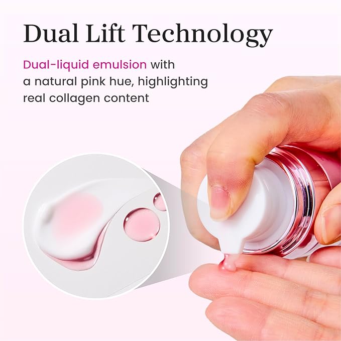YADAH Collagen Dual Lift Serum 1.69 fl oz - Dual Formula in One with Vitamin C, Hydrolyzed Collagen, Spilanthol and Pure Collagen. Instant Firming and Lifting with Deep Hydration.