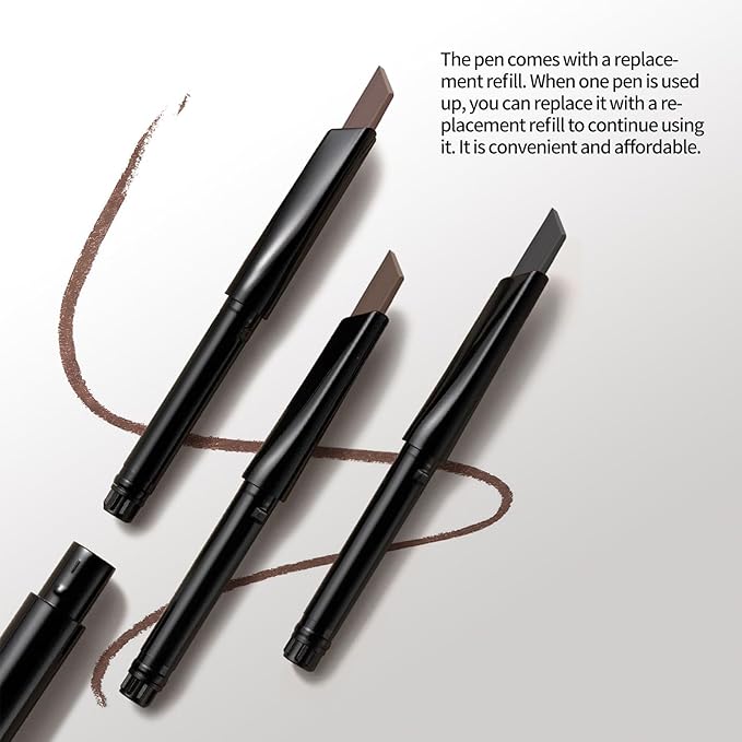 BLUE LOVE Eyebrow Pencil with Refillable Replacement Pack – Long-Lasting, Smudge-Proof, Waterproof, and Natural Finish for All Skin Types (04 Gray)