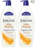 Jergens Ultra Healing Dry Skin Lotion, Hand and Body Moisturizer for Quick Absorption into Extra Dry Skin with Hydralucence Blend, Vitamins C, E and B5, White, 21 oz (Pack of 2)