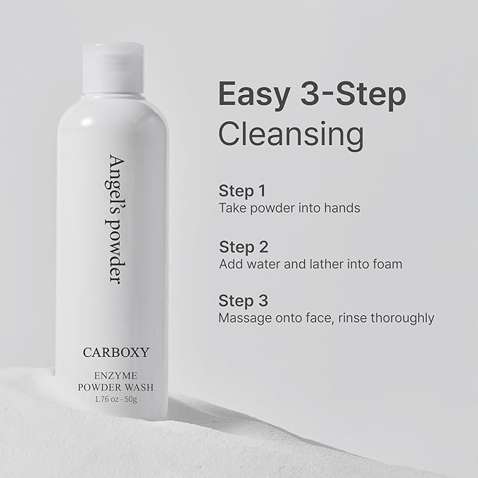 Angel’s Powder Enzyme Powder Cleanser for Face – Gentle Exfoliating Facial Wash for Sensitive Skin, Korean Skincare, pH 5.5, 1.76 oz