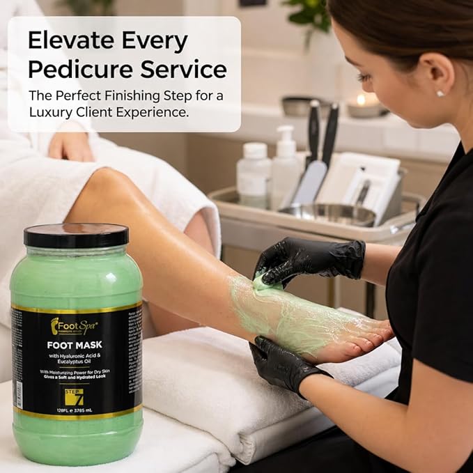 Professional Pedicure Treatment - Medical-Grade Dermal Recovery Mask with Luxury Actives at Industrial Scale, Repairs Skin Barrier for Instant Wow Softness, 128 Oz / 1 Gallon