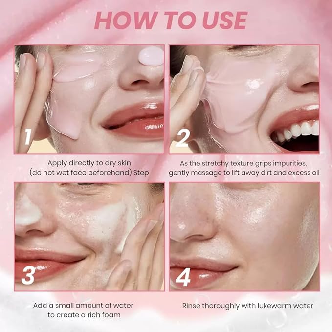 Facial Cleanser PDRN Marshmallow Whip Cleanser | Deep Cleansing Foam for Pore Care, Blackhead Care, Uneven Skin Tone with Salmon DNA PDRN, Low pH Hydrating and Nourishing Face Wash