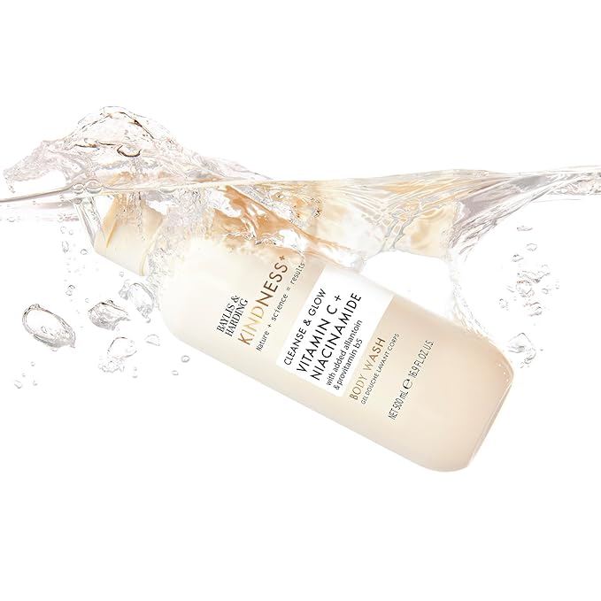 Baylis & Harding Kindness + Vitamin C & Niacinamide, Orange & Mango Fragrance, 16.9 fl. oz Cleanse & Glow Body Wash (Pack of 3) - Biodegradable Formula - Vegan Friendly
