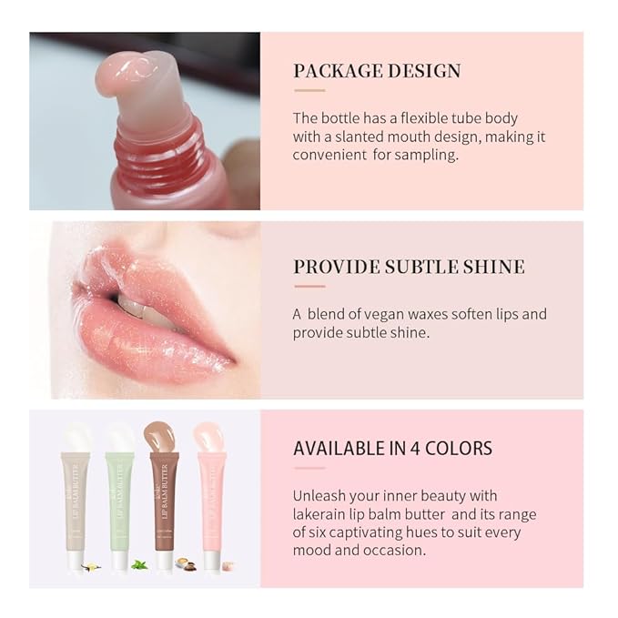 Summer Butter Lip Balm, Moisturizing Hydrating Natural Lip Care, Rich in Nutrients for Soft Smooth Lips