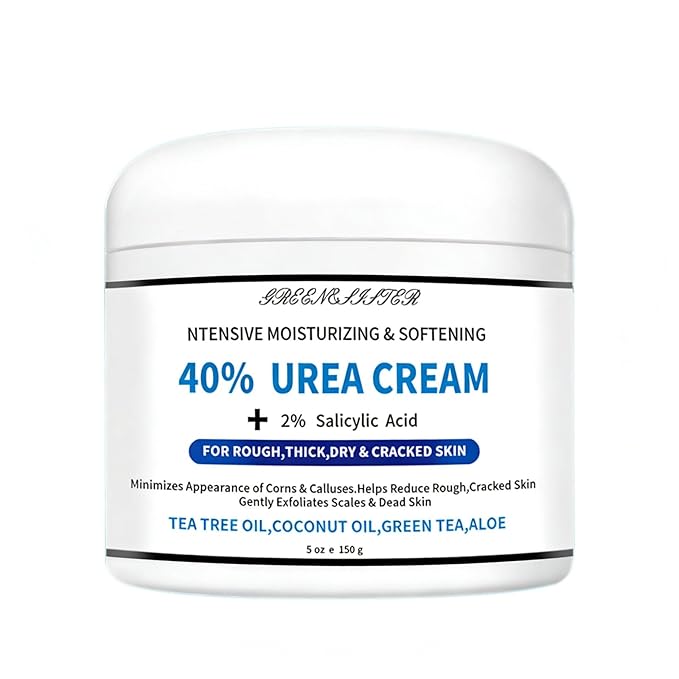 Urea Cream 40% Plus Salicylic Acid 2%, Urea Cream 40 Percent for Feet Maximum Strength, Foot Cream for Dry Heels Cracked