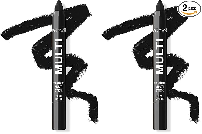 wet n wild Color Icon Cream Eyeliner Eyeshadow Multi-Stick, Moisturizing, Nourishing Velvety Cream-to-Powder Buildable & Blendable Formula, Cruelty-Free & Vegan - Nocturnal Behavior (Pack of 2)