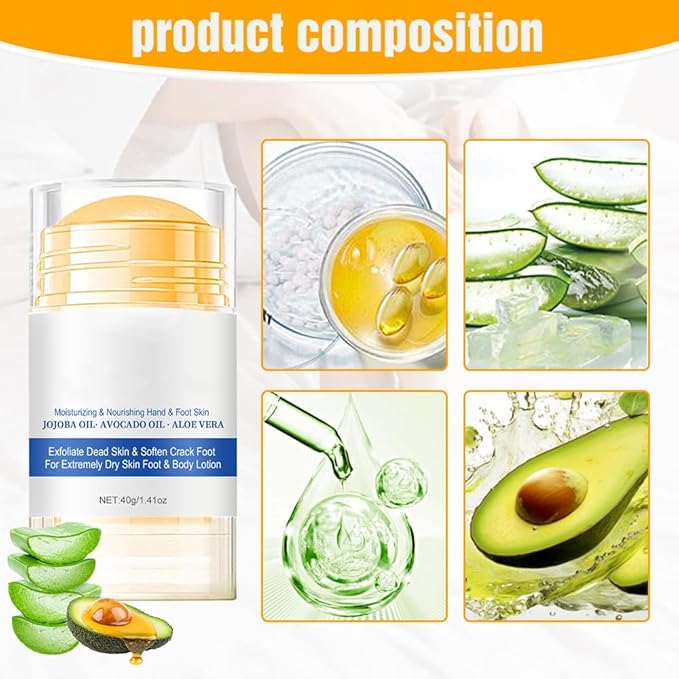 Cecurpo Hydrating and Anti-Cracking Foot Cream, 2026 Upgraded Moisturising and Soothes Cracking and Dryness Foot Cream, Foot Lotion Heel Stick Renews and Hydrates Dry and Cracked Feet and Hand (3)
