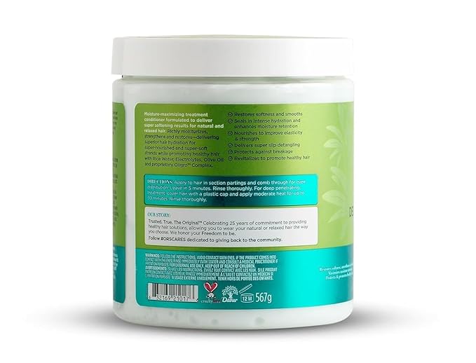 ORS Olive Oil Max Moisture Deep Treatment Conditioner with Rice Water & Electrolytes 20.0 Ounces (Pack of 2)