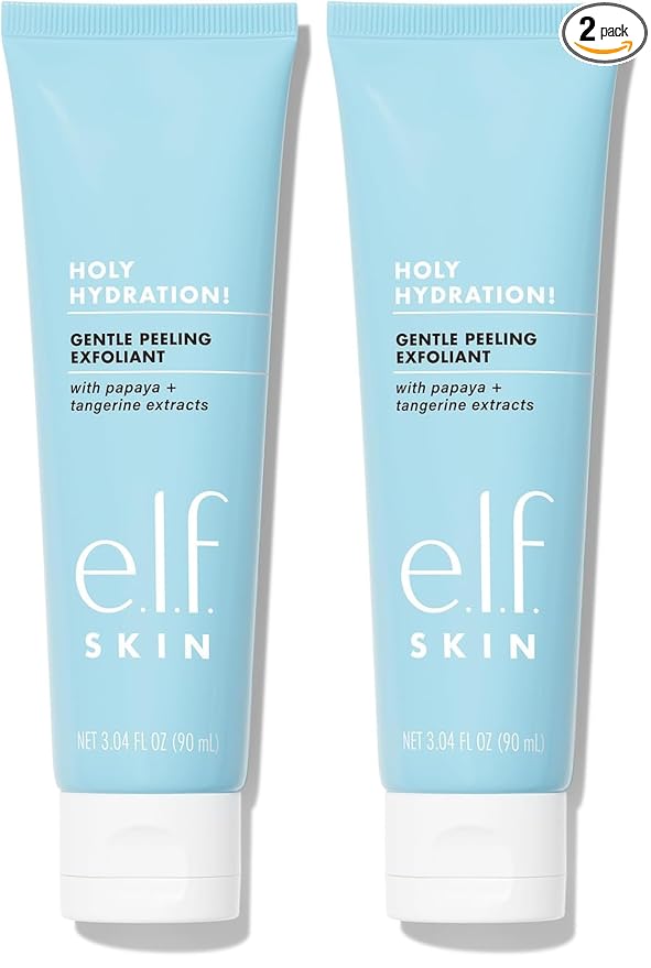 e.l.f. SKIN Gentle Peeling Exfoliant,Cleanser,Effective,Easy to Apply,Peels Away Dead Skin,Removes Dirt,Ideal for All-Skin Types,(Pack of 2)