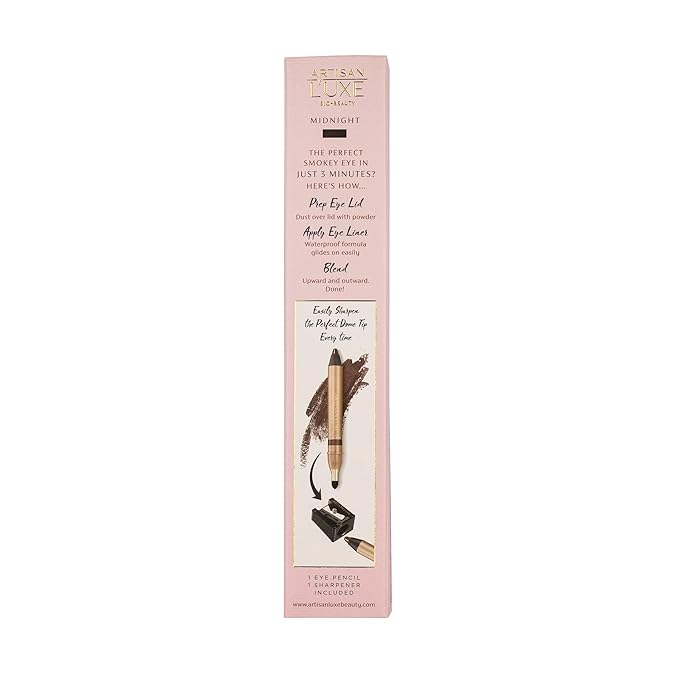 Artisan L'uxe Beauty Jumbo Eyeliner Pencil | Olive Green Eye liner Waterproof Smudge Proof | Smokey Eye in 3 Minutes | Long Lasting Eyeliner Pencil with Age-Defying Essential Oils