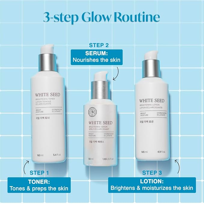 The Face Shop White Seed Brightening Lotion Face Moisturizer - Targets Dark Spots, Dullness and Dryness - Brightening, Hydrating - Niacinamide - Skin Care - Korean Skin Care Moisturizer Face Cream