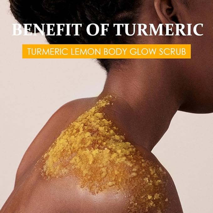 3Packs Turmeric Lemon Body Scrub, Deep Cleansing Exfoliator with Armpit Detox & Moisturization, 3.53oz*3