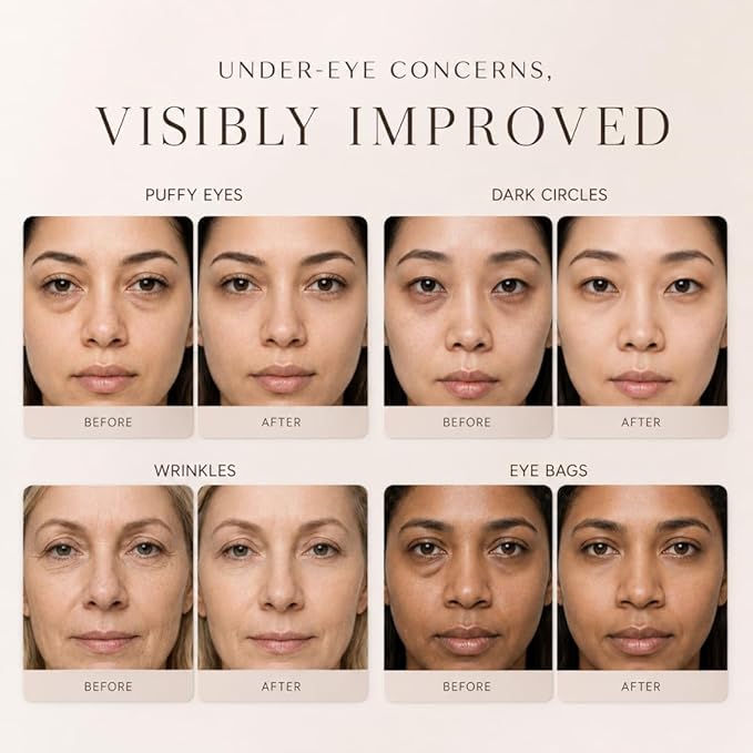 Under Eye Patches for Dark Circles & Puffiness – Collagen, Caffeine & Niacinamide Eye Masks – Hydrating Depuffing Anti-Aging Under Eye Patches for Bags & Fine Lines- 60 ct.