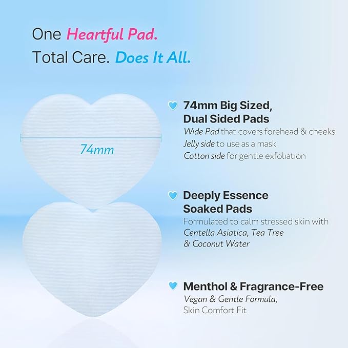 Coconut Cool Calming Toner Pads | Menthol-Free Cooling, Exfoliating & Soothing with Centella, Tea Tree & PHA | Dual-Texture 60 Pads | for All Skin Types | Korean Skin Care