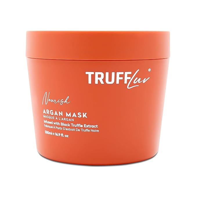 TruffLuv Argan Mask - Deep Conditioning Hair Mask - Hair Moisturizer with Black Truffle and Argan Oil - Enhances Elasticity and Texture - 16.9 oz