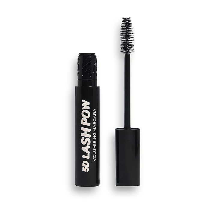 Revolution Beauty, 5D Lash Pow Mascara, Lengthening & Volumizing Effect, Thickening Black Formula, Vegan & Cruelty Free, 0.41 Fl. Oz (Pack of 2)