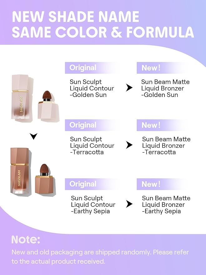 SHEGLAM Sun Sculpt Cool Toned Liquid Contour Stick Long Lasting Cream Matte Bronzer Makeup - Golden Sun