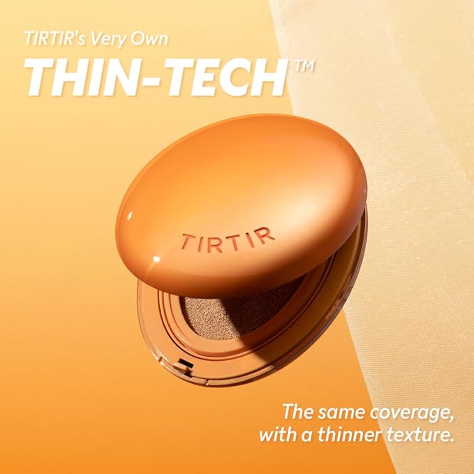 TIRTIR Mask Fit Ai Filter Cushion Foundation | AI-Like Semi-Matte Finish - Up to 72-Hour Medium to Full Coverage Korean BB Cushion Make up Beauty, #37N Peanut Almond, 0.63 Fl Oz