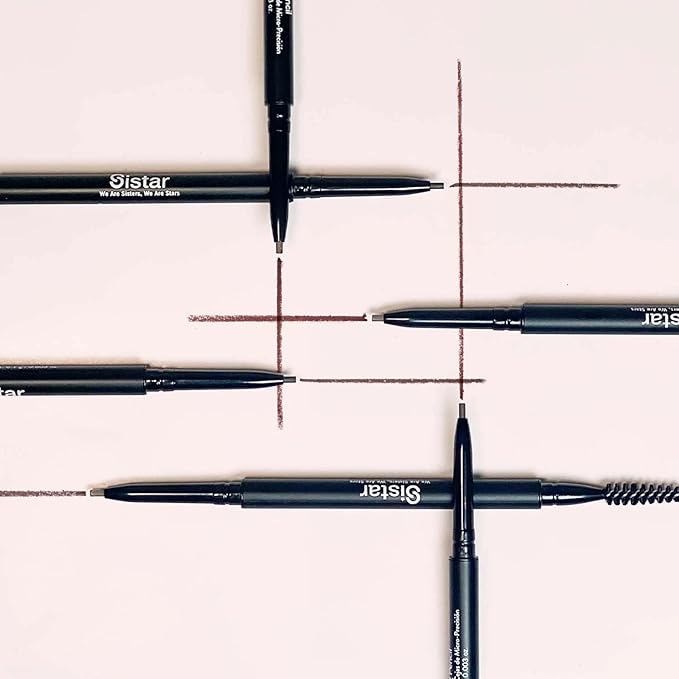 Sistar Micro Brow Defining Pencil Stylist Waterproof Eyebrow Pencil, Ultra Fine Double Ended Fill and Shape (Dark Chocolate)