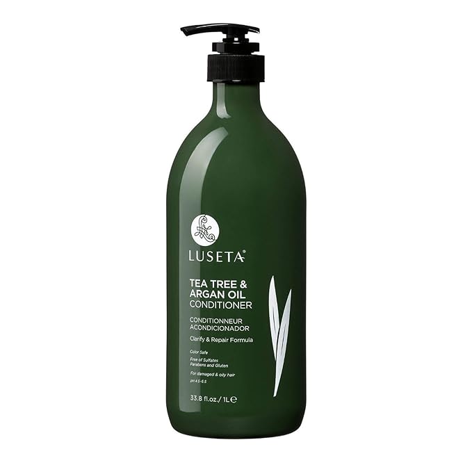 Luseta Tea Tree & Argan Oil Detangling Shampoo & Conditioner Set, 2 x 33.8 Oz