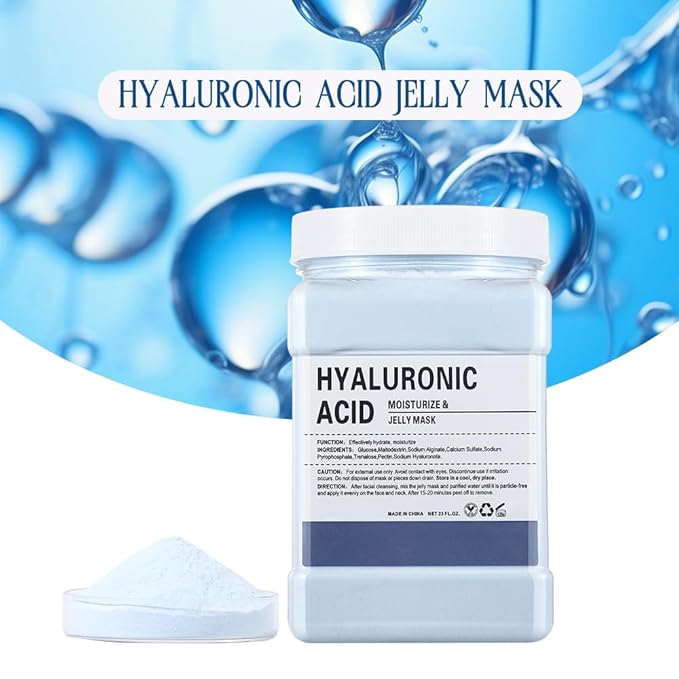 Jelly Masks for Facials Professional,Jelly Face Mask Skincare Hydrating,Jelly Masks Powder for Face Moisturizing,Smoothing,Deep Cleaning,Oil Contral,for All the Skin 23 Fl Oz(Hyaluronic Acid)