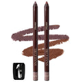 Plum&Chocolate Eyeliner Set 2PCS,Smudge-proof Waterproof Long Lasting Plum Eye Liner, High-Pigmented Smooth Creamy Formula for Mature Women, Eyes Makeup Pen Includes Sharpener