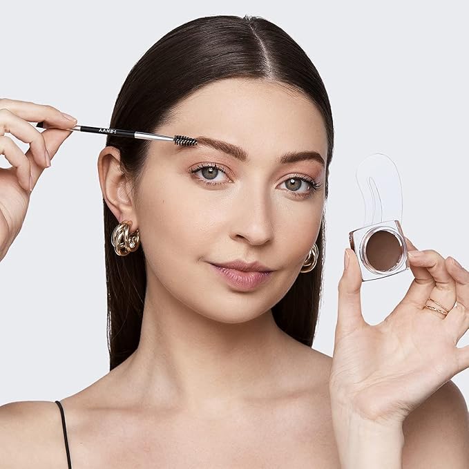 iEnvy by KISS All-In-One Brow Pomade Chocolate KBPM02 Waterproof Long Lasting Mirror Cap Stencils Included
